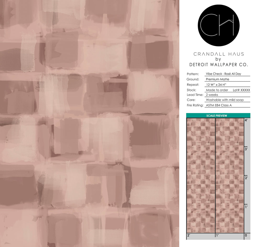 Vibe Check - Rosé All Day <br> Wallpaper - The Detroit Wallpaper Co.