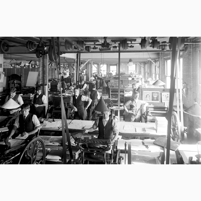 Printing Press <br> Vintage Detroit - The Detroit Wallpaper Co.
