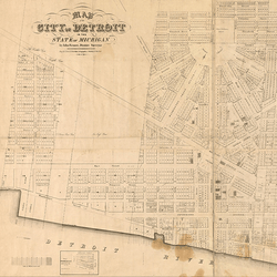 1835 Detroit Map <br> Vintage Detroit - The Detroit Wallpaper Co.