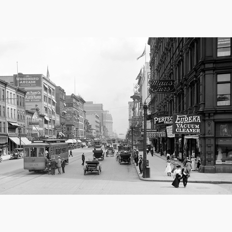 1910 Woodward Avenue <br> Vintage Detroit - The Detroit Wallpaper Co.