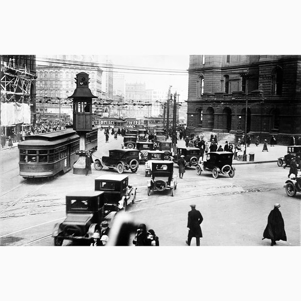 1915 Crowded Street <br> Vintage Detroit - The Detroit Wallpaper Co.