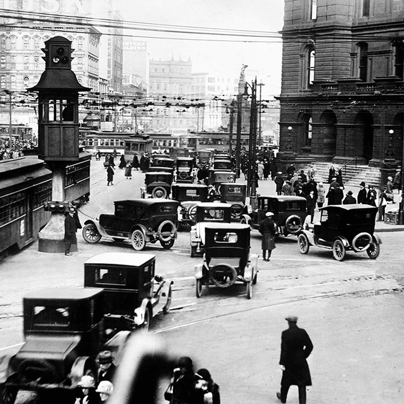 1915 Crowded Street <br> Vintage Detroit - The Detroit Wallpaper Co.