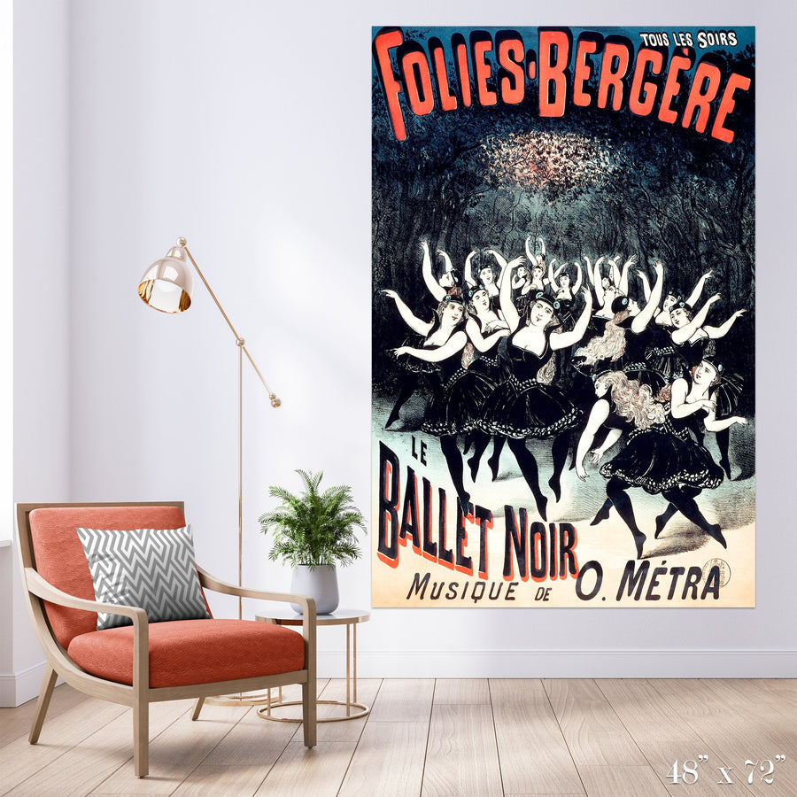 Ballet Noir Colossal Art Print - Trendy Custom Wallpaper | Contemporary Wallpaper Designs | The Detroit Wallpaper Co.