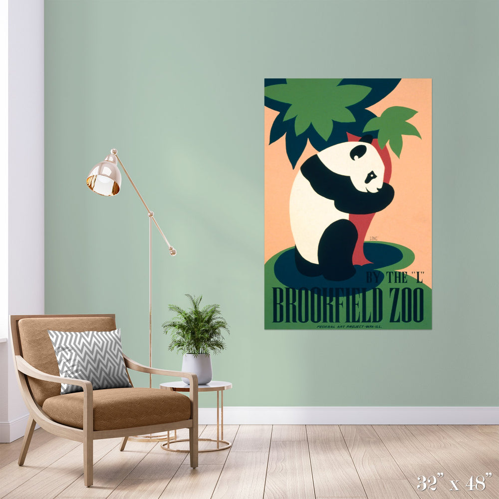 Brookfield Zoo Colossal Art Print - Trendy Custom Wallpaper | Contemporary Wallpaper Designs | The Detroit Wallpaper Co.