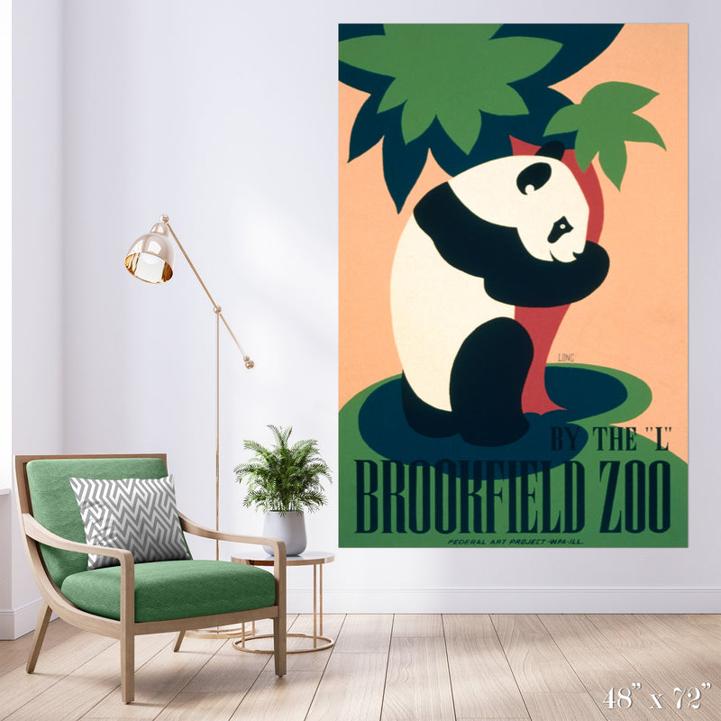 Brookfield Zoo Colossal Art Print - Trendy Custom Wallpaper | Contemporary Wallpaper Designs | The Detroit Wallpaper Co.
