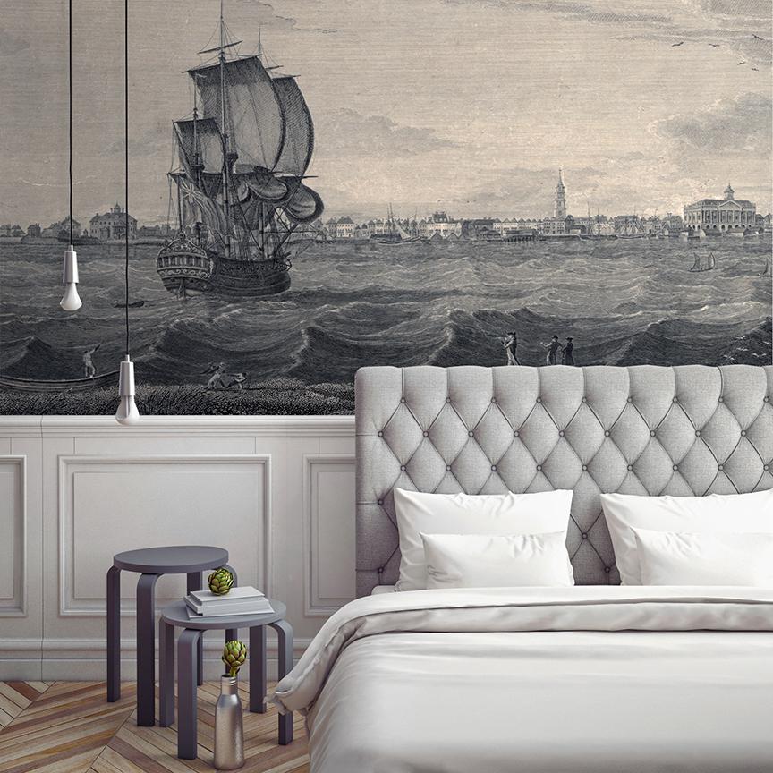 Charleston Mural <br> Great Wall - Trendy Custom Wallpaper | Contemporary Wallpaper Designs | The Detroit Wallpaper Co.