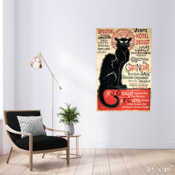 Chat Noir Colossal Art Print - Trendy Custom Wallpaper | Contemporary Wallpaper Designs | The Detroit Wallpaper Co.