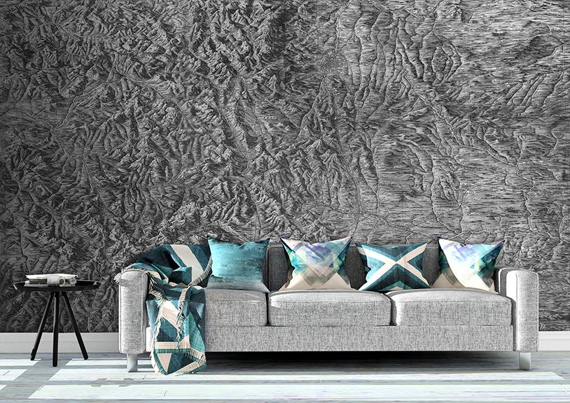 Colorado Topography Mural <br> Great Wall - Trendy Custom Wallpaper | Contemporary Wallpaper Designs | The Detroit Wallpaper Co.