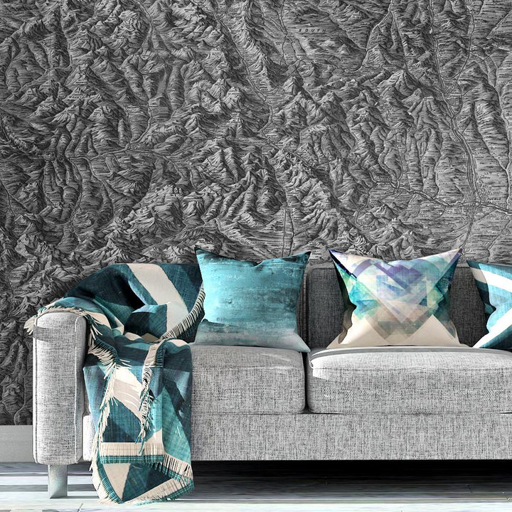 Colorado Topography Mural <br> Great Wall - Trendy Custom Wallpaper | Contemporary Wallpaper Designs | The Detroit Wallpaper Co.