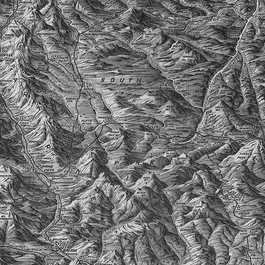 Colorado Topography Mural <br> Great Wall - Trendy Custom Wallpaper | Contemporary Wallpaper Designs | The Detroit Wallpaper Co.