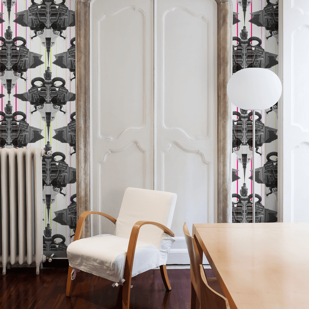 Damask Detroit - Cass - The Detroit Wallpaper Co.