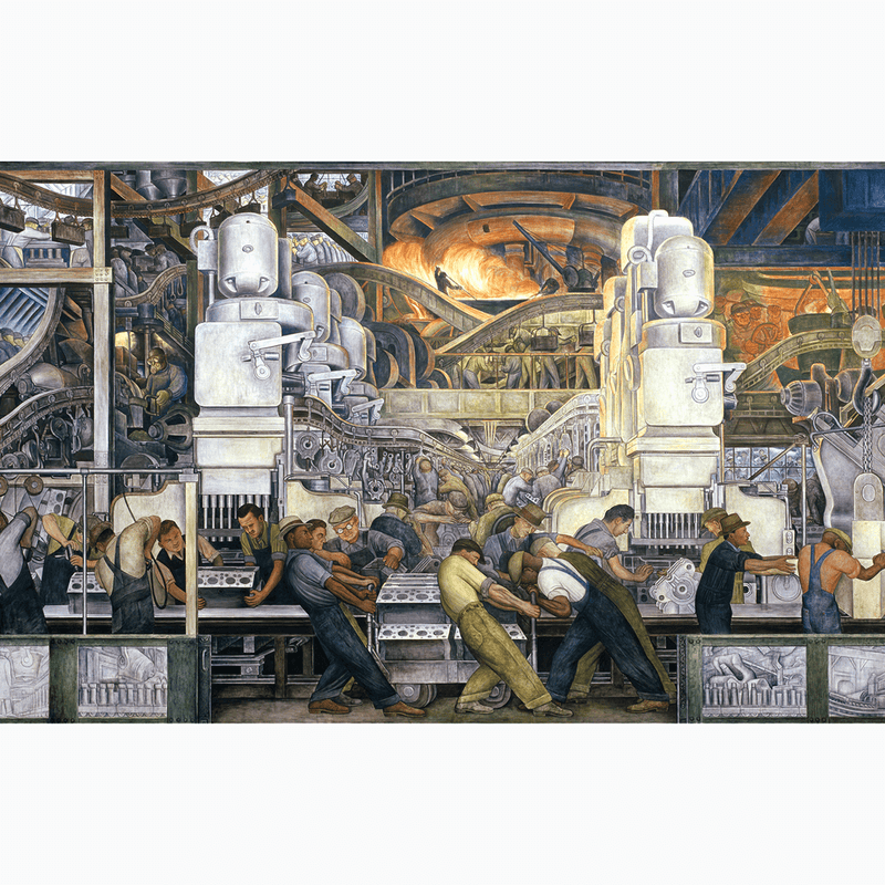 Detroit Industry, North Wall, 1933 <br> Detroit Institute of Arts - The Detroit Wallpaper Co.