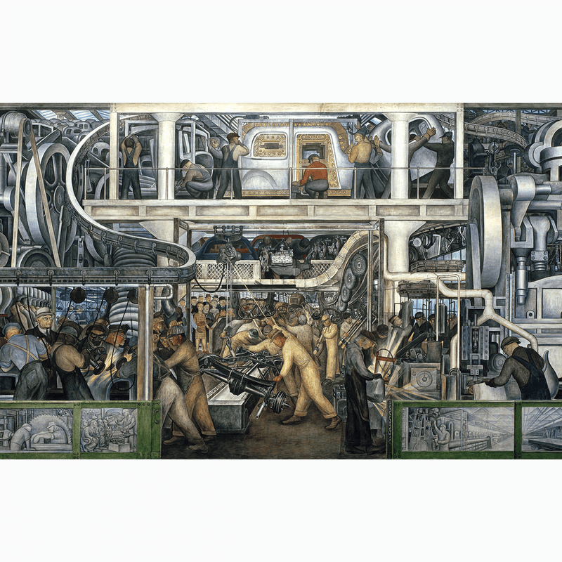 Detroit Industry, South Wall, 1933 <br> Detroit Institute of Arts - The Detroit Wallpaper Co.