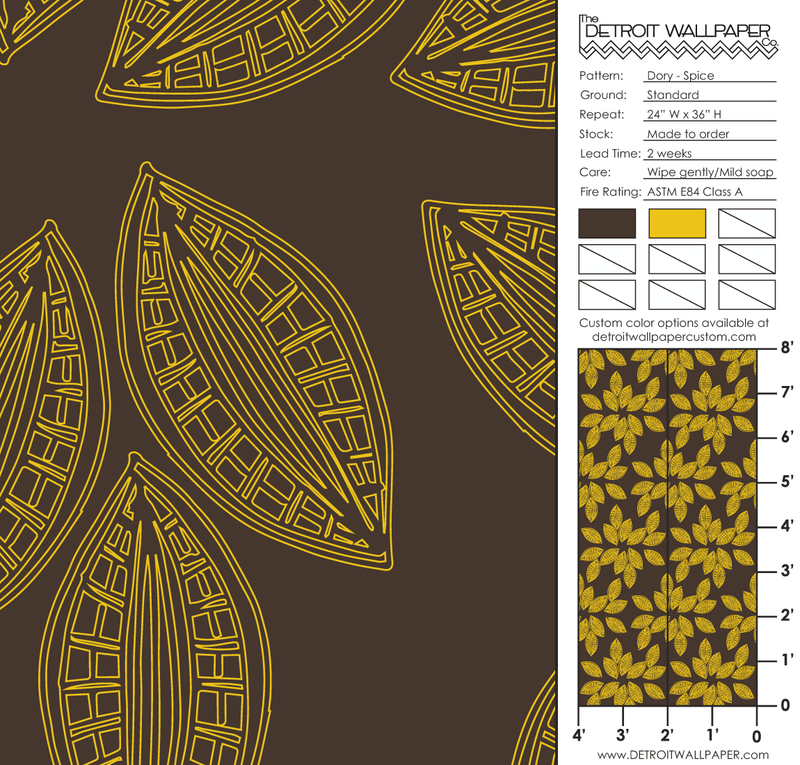 Dory - Spice <br> Victoria Larson - Trendy Custom Wallpaper | Contemporary Wallpaper Designs | The Detroit Wallpaper Co.