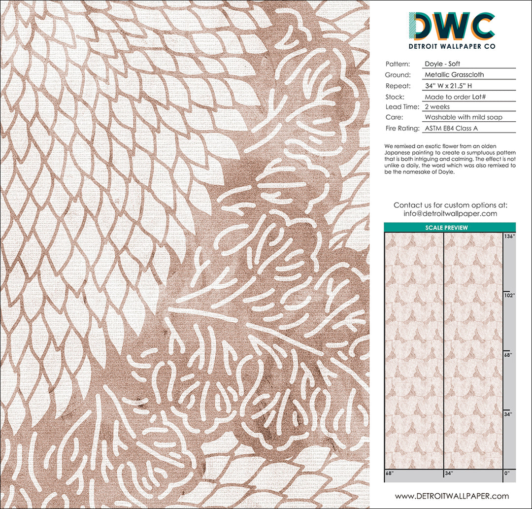 Doyle - Soft Grasscloth Wallpaper