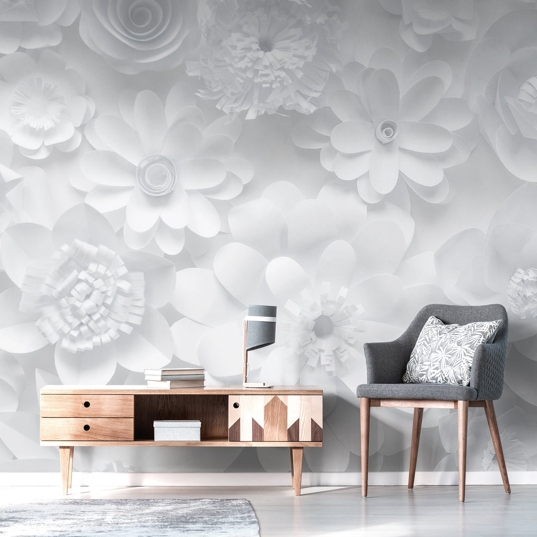 Fleurs de Papier Mural <br> Great Wall - Trendy Custom Wallpaper | Contemporary Wallpaper Designs | The Detroit Wallpaper Co.