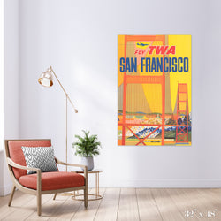 Fly San Francisco Colossal Art Print - Trendy Custom Wallpaper | Contemporary Wallpaper Designs | The Detroit Wallpaper Co.