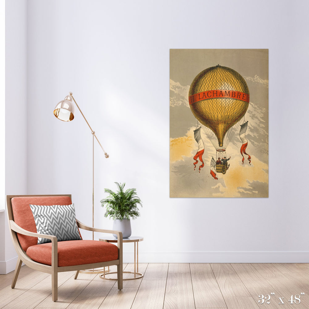Hot Air Balloon Colossal Art Print - Trendy Custom Wallpaper | Contemporary Wallpaper Designs | The Detroit Wallpaper Co.