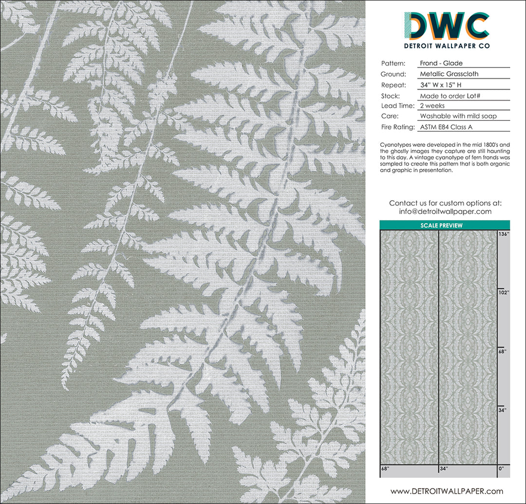Frond - Glade Grasscloth Wallpaper