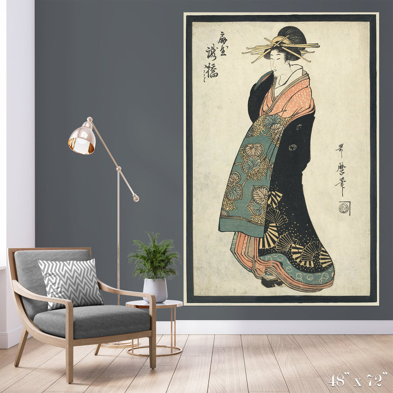 Geisha Colossal Art Print - Trendy Custom Wallpaper | Contemporary Wallpaper Designs | The Detroit Wallpaper Co.