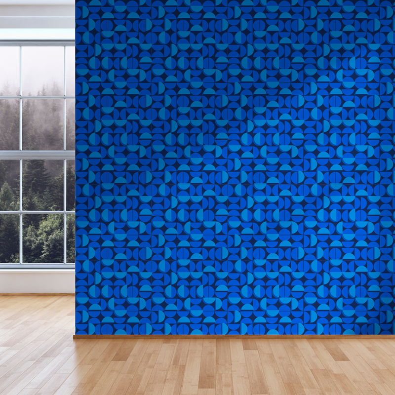 Half Moon - Blue Moon - Trendy Custom Wallpaper | Contemporary Wallpaper Designs | The Detroit Wallpaper Co.