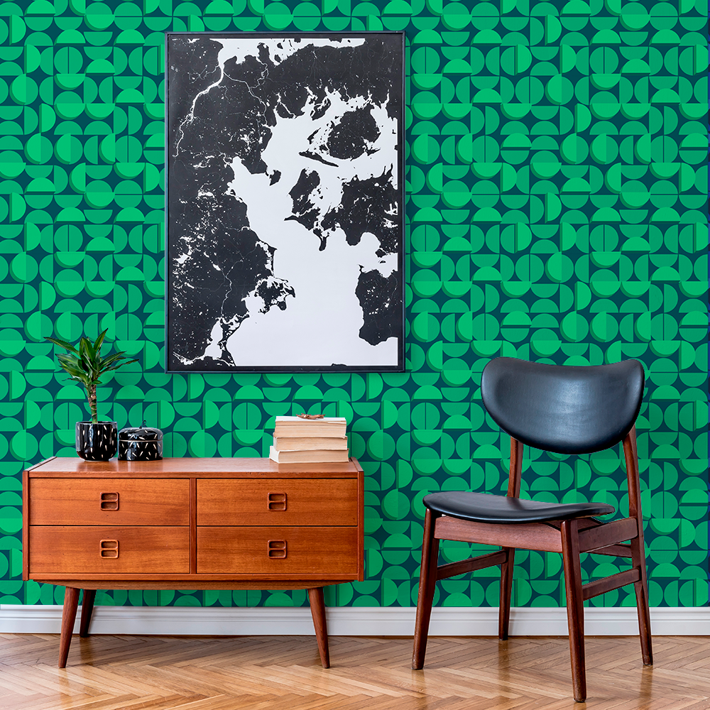 Half Moon - Waning - Trendy Custom Wallpaper | Contemporary Wallpaper Designs | The Detroit Wallpaper Co.