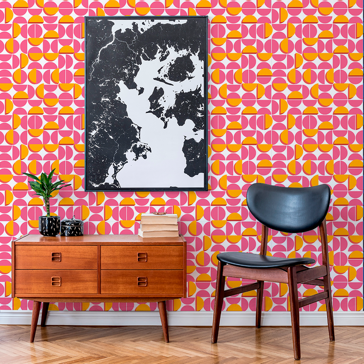 Half Moon - Waxing - Trendy Custom Wallpaper | Contemporary Wallpaper Designs | The Detroit Wallpaper Co.