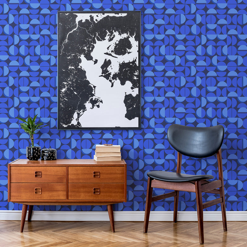 Half Moon - Blue Moon - Trendy Custom Wallpaper | Contemporary Wallpaper Designs | The Detroit Wallpaper Co.