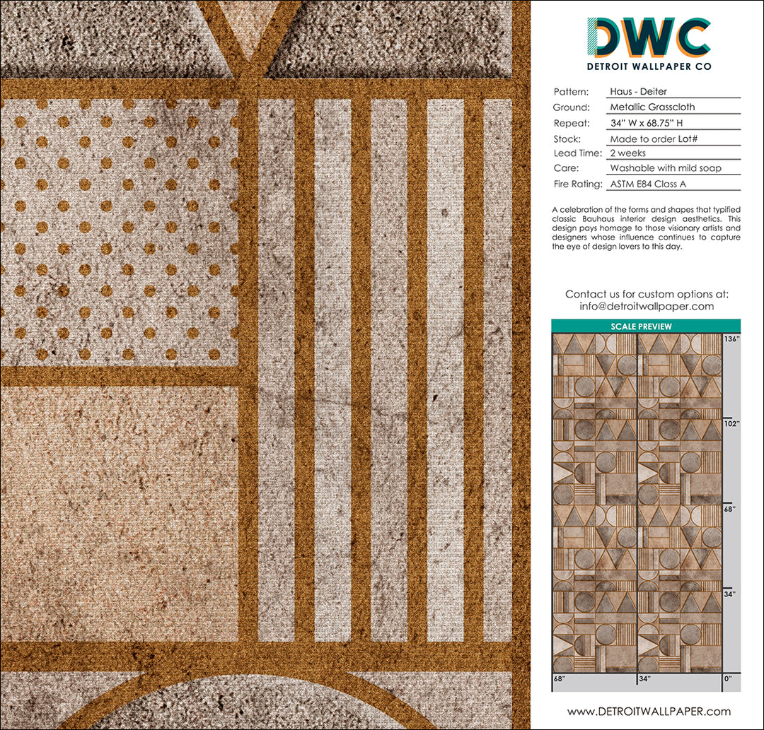 Haus - Dieter Grasscloth Wallpaper