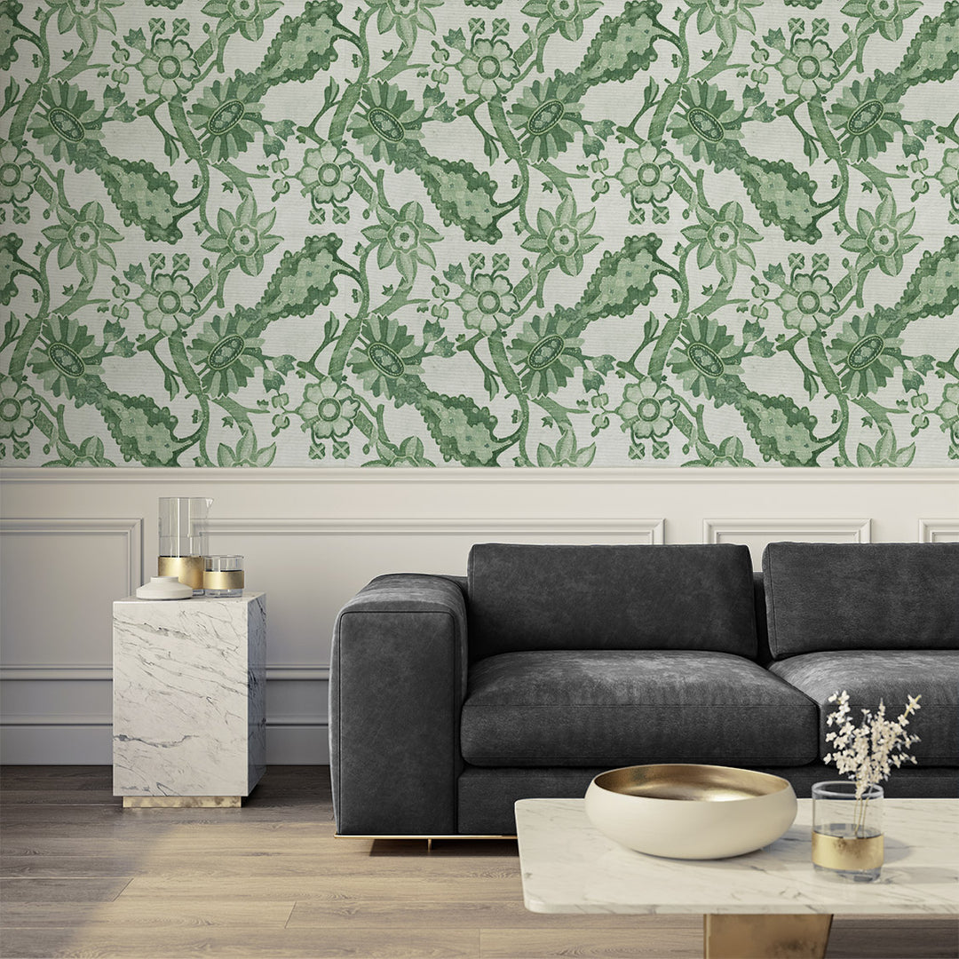 Imperial Villa - Garden Grasscloth Wallpaper