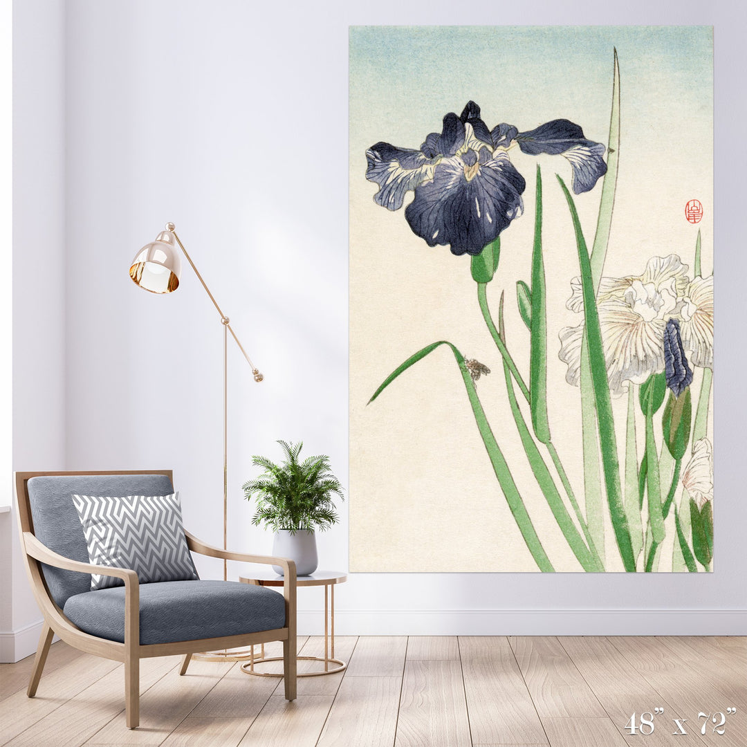 Iris Colossal Art Print - Trendy Custom Wallpaper | Contemporary Wallpaper Designs | The Detroit Wallpaper Co.