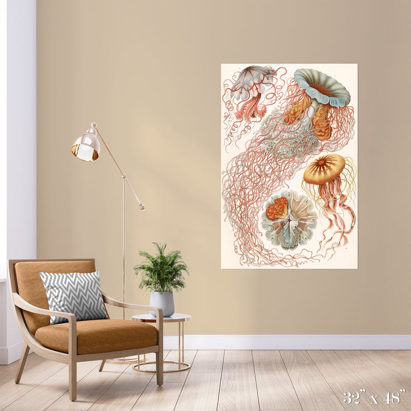 Jellyfish Colossal Art Print - Trendy Custom Wallpaper | Contemporary Wallpaper Designs | The Detroit Wallpaper Co.