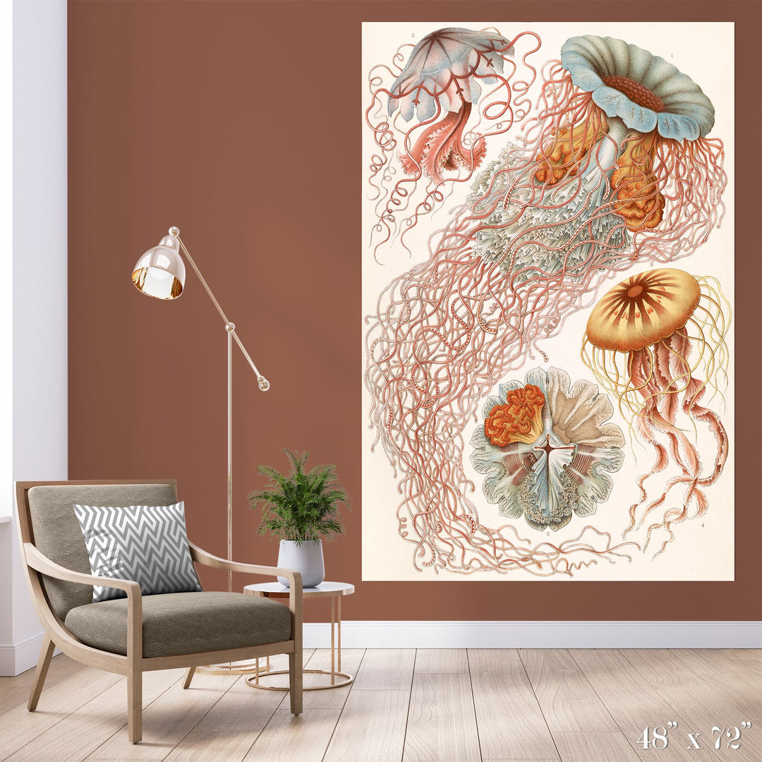 Jellyfish Colossal Art Print - Trendy Custom Wallpaper | Contemporary Wallpaper Designs | The Detroit Wallpaper Co.