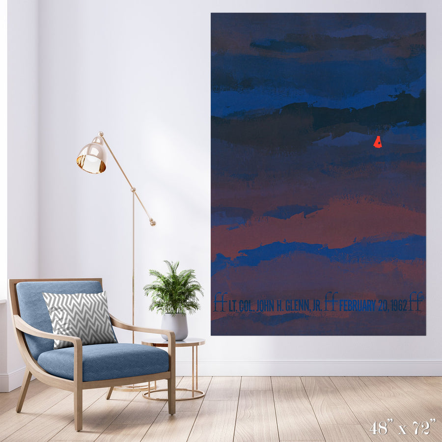 John Glenn Returns Colossal Art Print - Trendy Custom Wallpaper | Contemporary Wallpaper Designs | The Detroit Wallpaper Co.