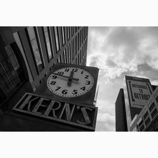 Kern's Clock <br> Amy Sacka Photography - The Detroit Wallpaper Co.