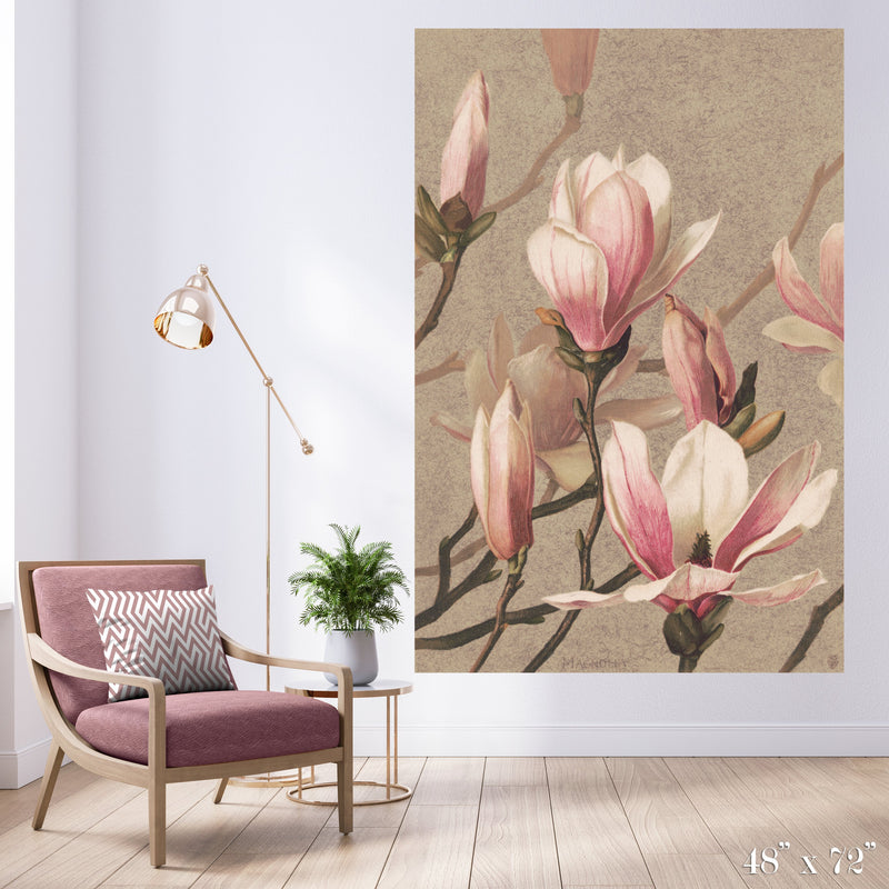 Magnolia Colossal Art Print - Trendy Custom Wallpaper | Contemporary Wallpaper Designs | The Detroit Wallpaper Co.