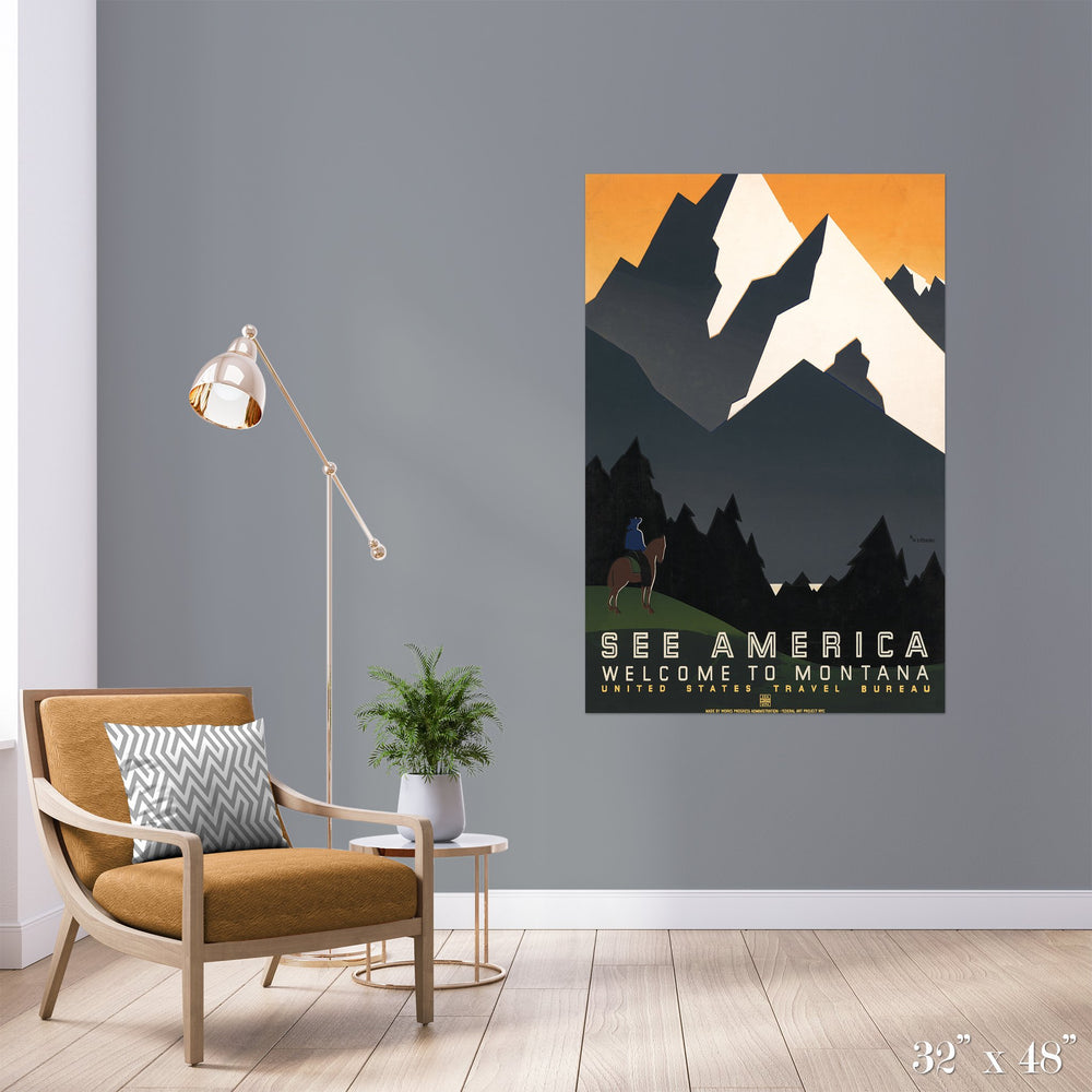 Montana Colossal Art Print - Trendy Custom Wallpaper | Contemporary Wallpaper Designs | The Detroit Wallpaper Co.