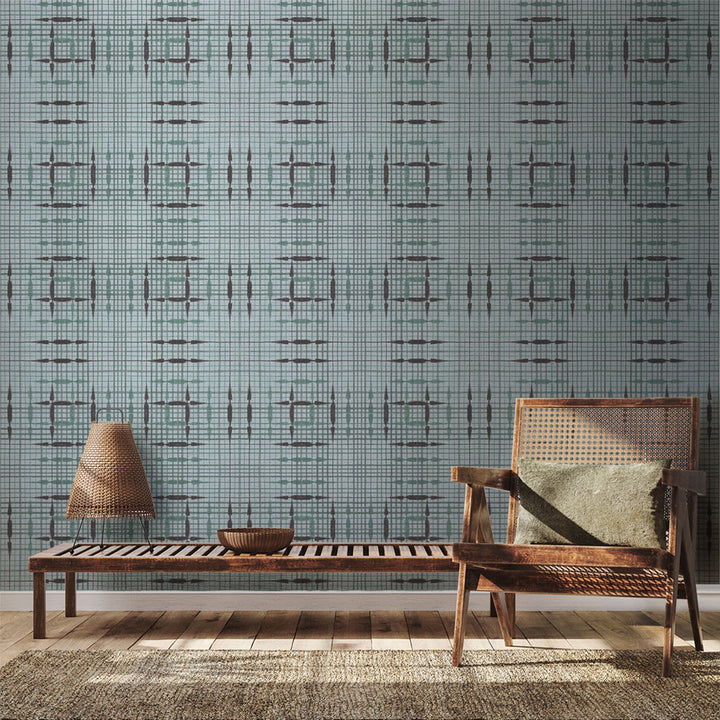 Navajo Plaid - Freshet <br> Grasscloth