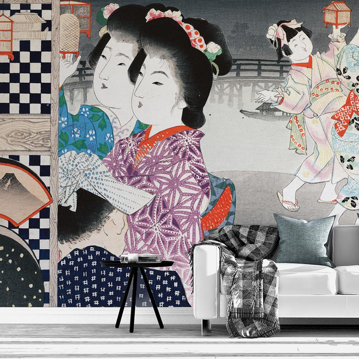 Night of Joy Mural <br> Great Wall - Trendy Custom Wallpaper | Contemporary Wallpaper Designs | The Detroit Wallpaper Co.