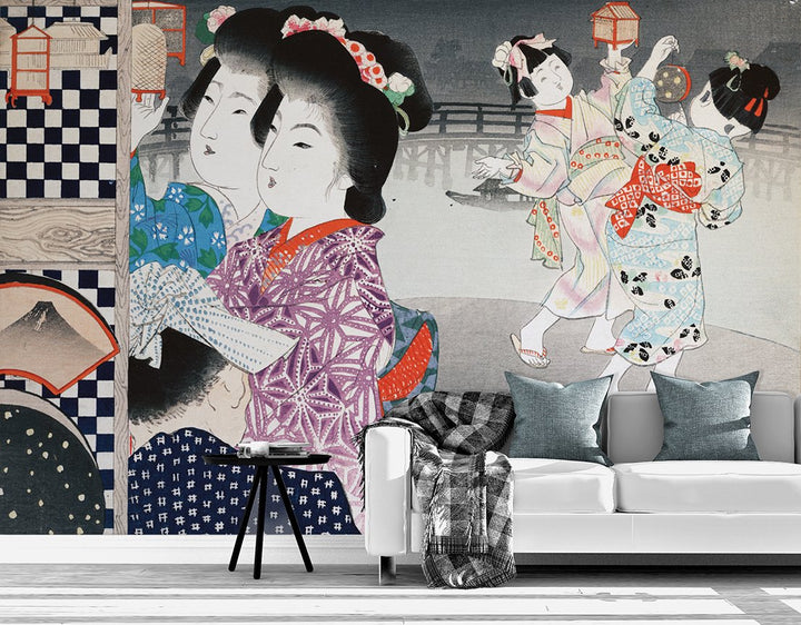 Night of Joy Mural <br> Great Wall - Trendy Custom Wallpaper | Contemporary Wallpaper Designs | The Detroit Wallpaper Co.