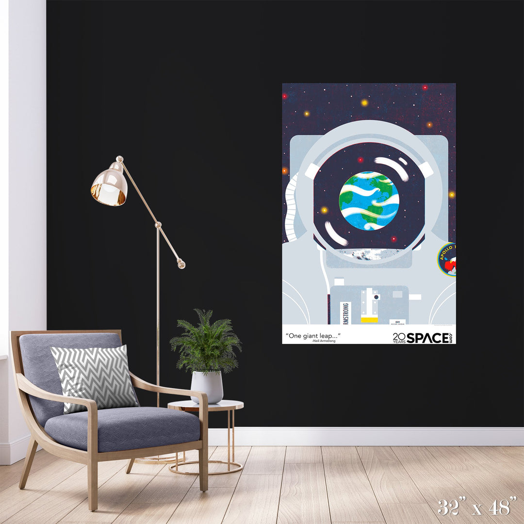 One Giant Leap Colossal Art Print - Trendy Custom Wallpaper | Contemporary Wallpaper Designs | The Detroit Wallpaper Co.