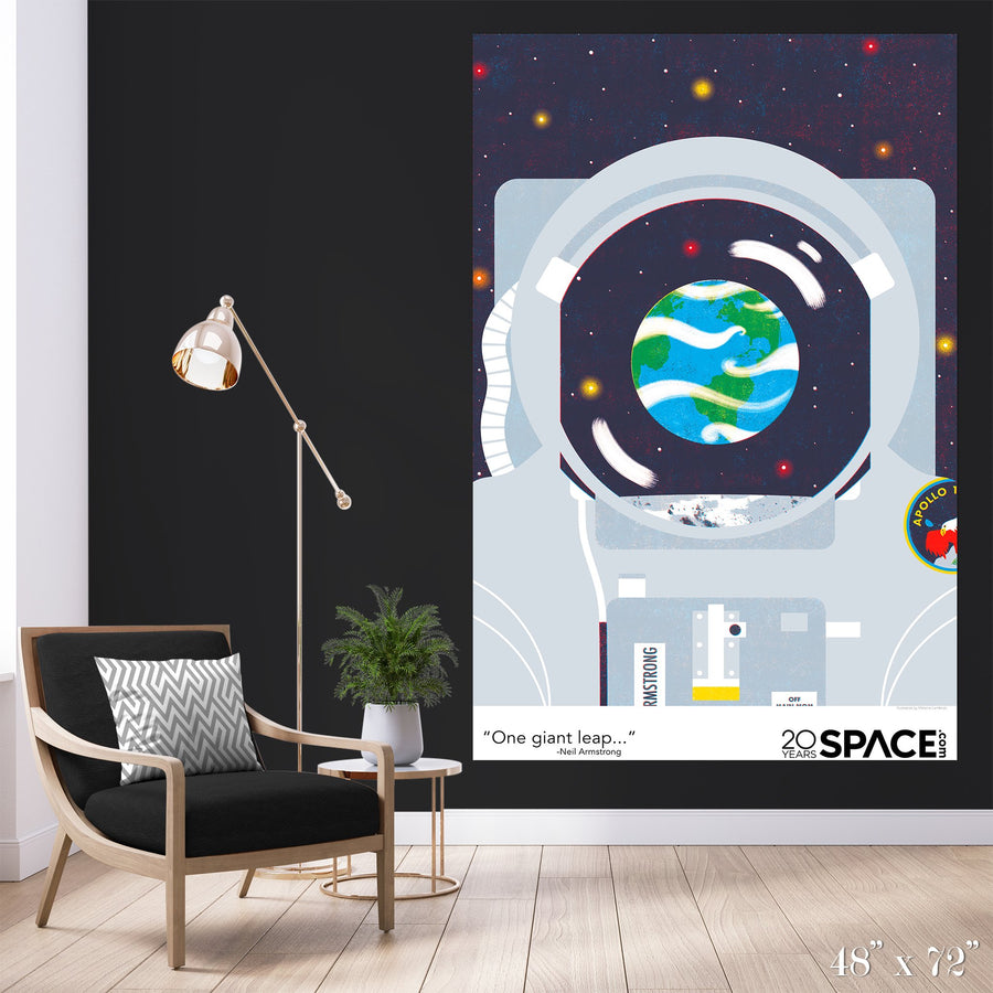 One Giant Leap Colossal Art Print - Trendy Custom Wallpaper | Contemporary Wallpaper Designs | The Detroit Wallpaper Co.