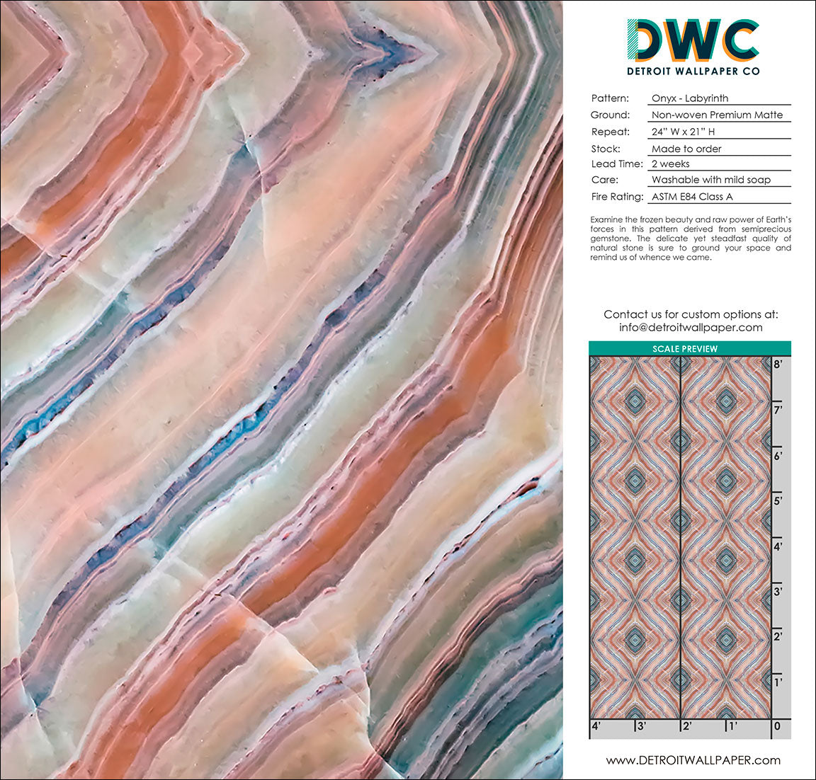 Onyx - Labyrinth – The Detroit Wallpaper Co.