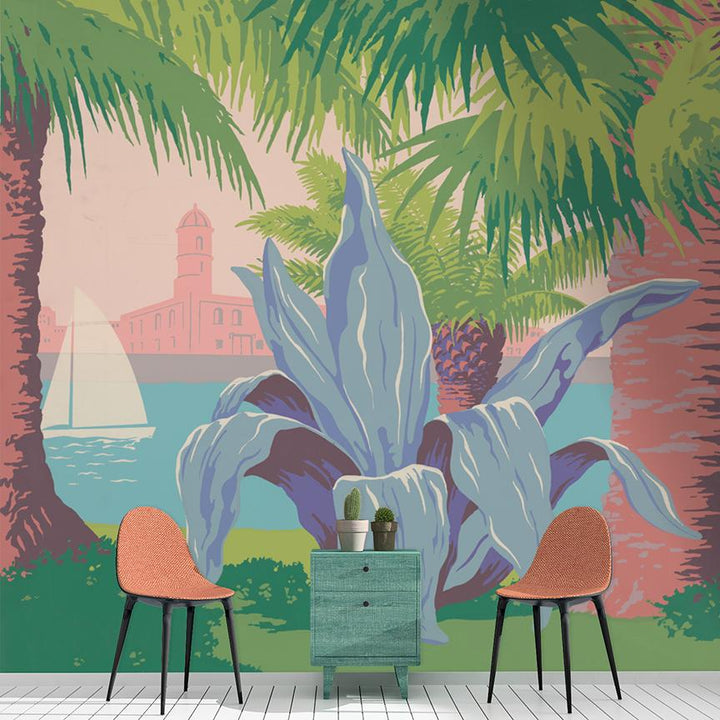 Puerto Rico Mural <br> Great Wall - Trendy Custom Wallpaper | Contemporary Wallpaper Designs | The Detroit Wallpaper Co.