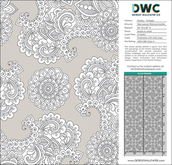 Paisley - Vintage <br> Wallpaper