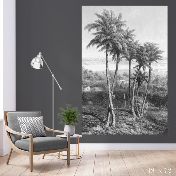 Palms Colossal Art Print - Trendy Custom Wallpaper | Contemporary Wallpaper Designs | The Detroit Wallpaper Co.
