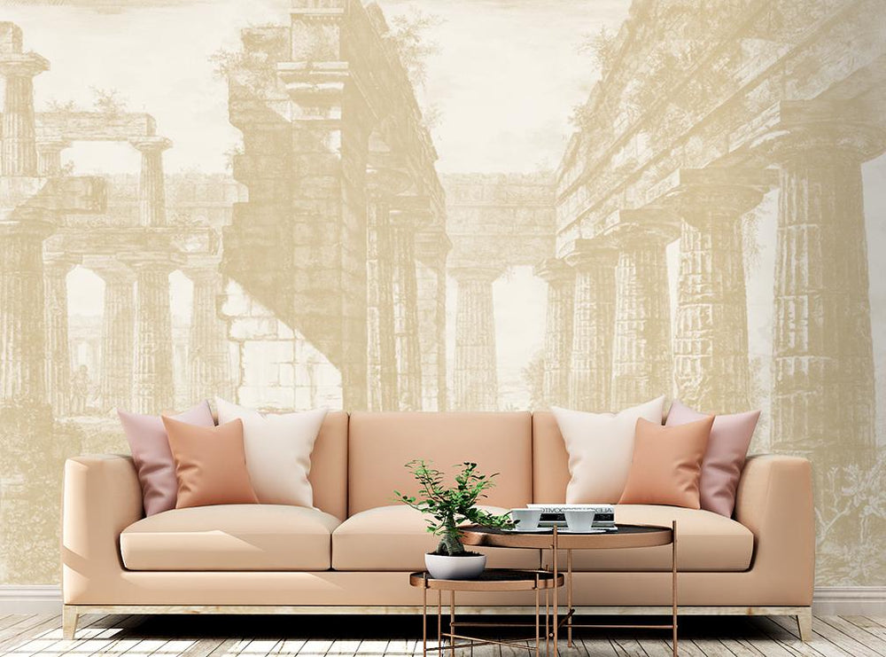 Perfect Ruin Mural <br> Great Wall - Trendy Custom Wallpaper | Contemporary Wallpaper Designs | The Detroit Wallpaper Co.