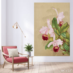 Pink Orchids Colossal Art Print - Trendy Custom Wallpaper | Contemporary Wallpaper Designs | The Detroit Wallpaper Co.