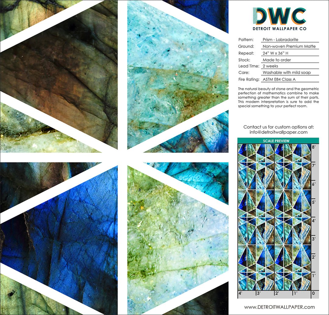 Prism - Labradorite - The Detroit Wallpaper Co.