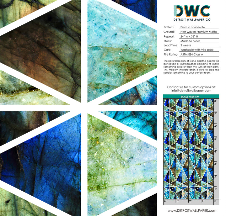 Prism - Labradorite - The Detroit Wallpaper Co.